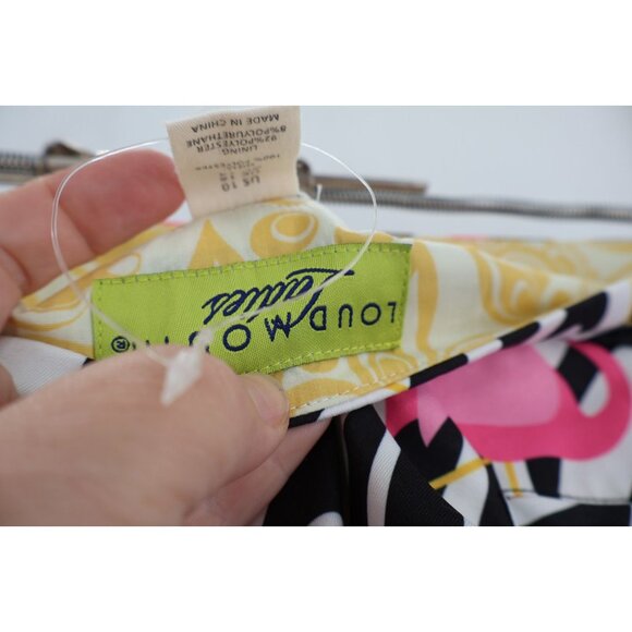 Loudmouth Golf Womens Skort Skirt Size 10 Flamingo Zebra Tropical Pickleball - Picture 6 of 10
